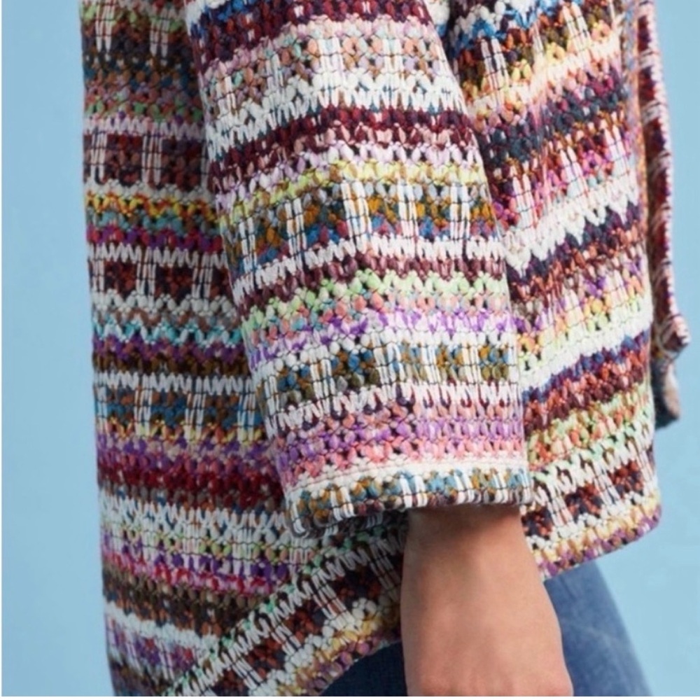 Anthropologie DRA Yoko Kimono Open Cardigan Boho Sweater Jacket M Festival - Picture 6 of 11